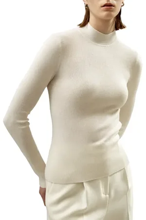 Lilysilk Essential Cashmere Blend Sweater Top for Women in at Nordstrom, Size Small