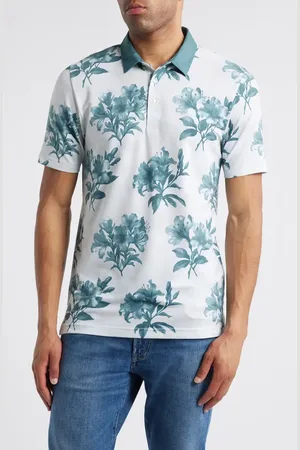 Travis Mathew Featherweight Magnolia Floral Piqu?? Polo in at Nordstrom, Size Large