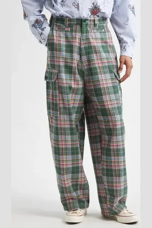 Sky High Farm Gender Inclusive Plaid Flannel Cargo Pants in at Nordstrom, Size Large