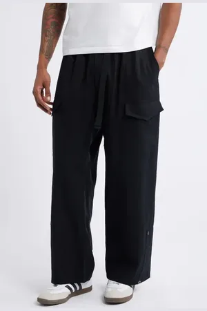 Y-3 Belted Washed Twill Pants in at Nordstrom, Size Medium