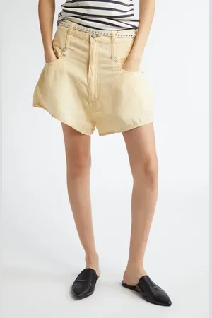 R13 Double Loop Venti Linen Shorts in at Nordstrom, Size 26