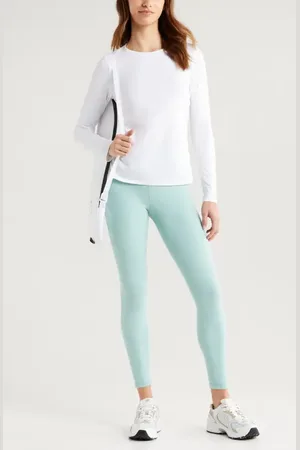 Zella Ruched Long Sleeve T-Shirt in at Nordstrom, Size X-Large