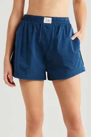Free People Day to Day Stripe Boxer Shorts in at Nordstrom, Size Large