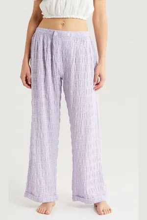 Free People Cloud Ten Check Print Pajama Pants in at Nordstrom, Size X-Large