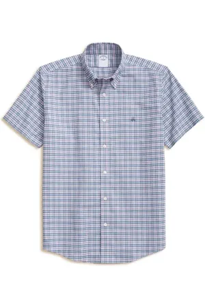 Brooks Brothers Non-Iron Plaid Cotton Stretch Oxford Button-Down Shirt in at Nordstrom, Size Small