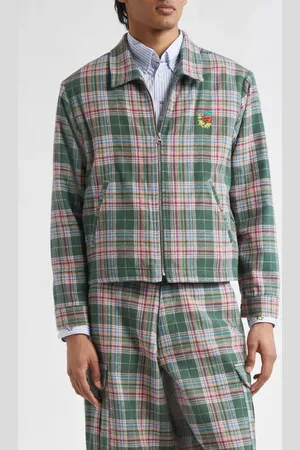 Sky High Farm Gender Inclusive Plaid Flannel Gas Station Jacket in at Nordstrom, Size X-Large