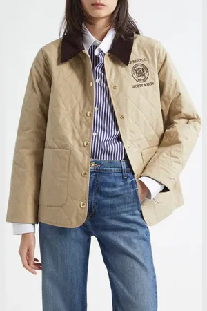 Sporty & Rich Crest Seal 100th Quilted Jacket in at Nordstrom, Size Medium
