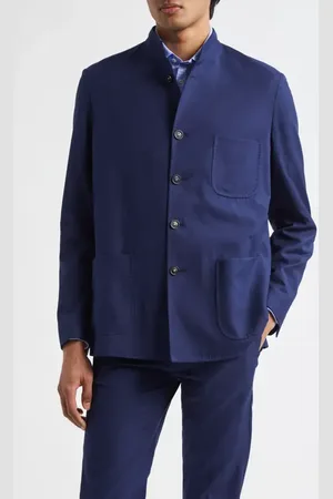 MASSIMO ALBA Mandarin Collar Smoking Jacket in at Nordstrom, Size 42 Us