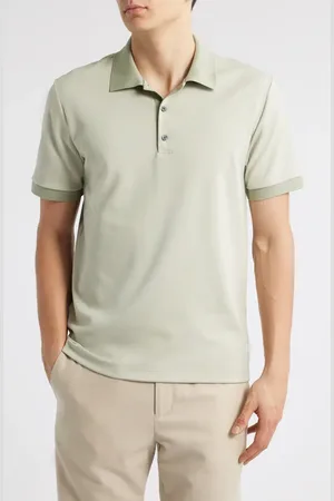 THEORY Geometric Jacquard Polo in at Nordstrom, Size Medium