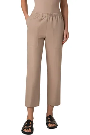 AKRIS Farello Elastic Waist Cotton Ankle Pants in at Nordstrom, Size 6