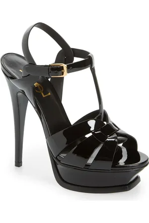 Saint Laurent Tribute T-Strap Platform Sandal in at Nordstrom, Size 9.5Us