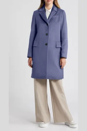 Fleurette Notch Collar Wool Coat in at Nordstrom, Size 12