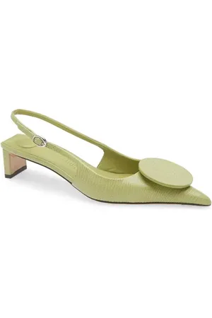 Jacquemus Les Duelo Mismatched Lizard Embossed Kitten Heel Slingback Pump in at Nordstrom, Size 6Us