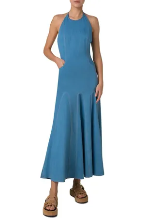 AKRIS Denim Halter Dress in at Nordstrom, Size 4