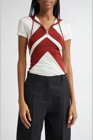 Jean Paul Gaultier Quarter Zip Baby Tee Hoodie in at Nordstrom, Size X-Small