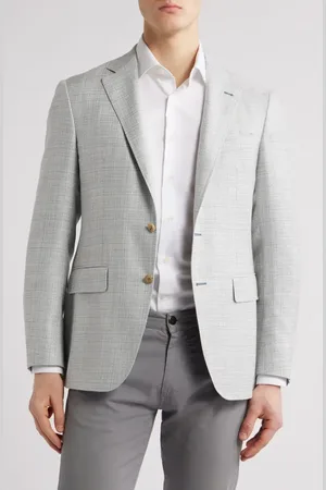 CANALI Kei Trim Fit Wool & Silk Blend Melange Sport Coat in at Nordstrom, Size 49 Us