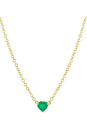Shay Baby Emerald Heart Pendant Necklace in at Nordstrom