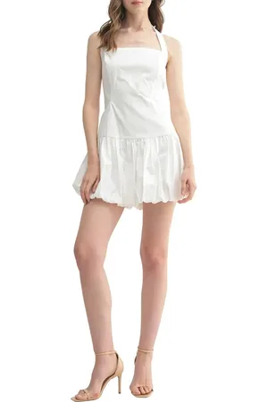 ALL IN FAVOR Halter Bubble Hem Minidress in at Nordstrom, Size X-Small