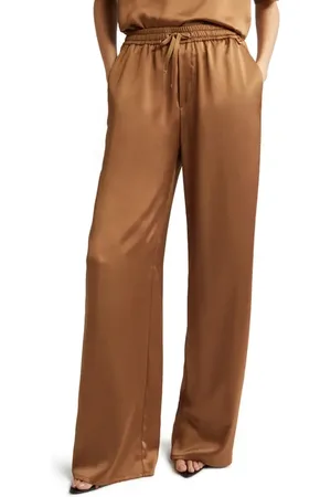 HERNO Raso Satin Flare Leg Pants in at Nordstrom, Size 14 Us