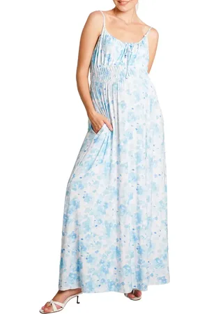 Nom Maternity Capri Floral Print Sleeveless Maternity Maxi Dress in at Nordstrom, Size Small