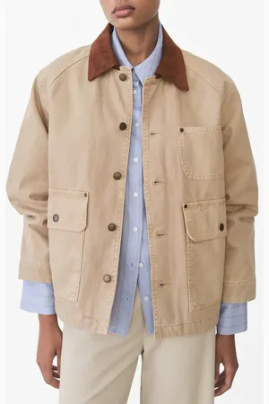 MANGO Rio Cotton Twill Barn Jacket in at Nordstrom, Size Medium
