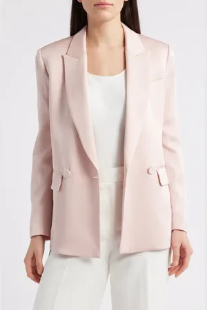VERONICA BEARD Sevyn Satin Dickey Jacket in at Nordstrom, Size 6