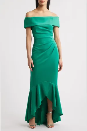 Eliza J Off the Shoulder High-Low Gown in at Nordstrom, Size 2