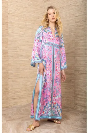 Hale Bob Aileen Silk Caftan Dress in at Nordstrom, Size Small