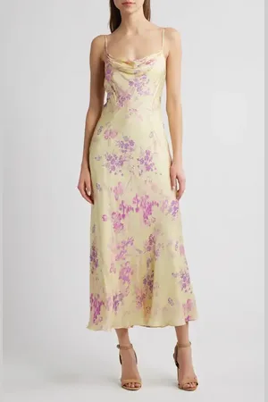 French Connection Elyria Oona Satin Midi Cocktail Dress in at Nordstrom, Size 12