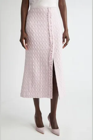 ST. JOHN Honeycomb Tweed Midi Skirt in at Nordstrom, Size 14