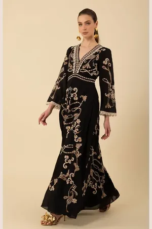 Hale Bob Cassandra Embroidered Maxi Dress in at Nordstrom, Size Small