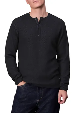 RAG&BONE Bennet Wool & Cotton Henley Sweater in at Nordstrom, Size Small