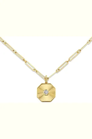 Shay Diamond Radiant Octagon Pendant Necklace in at Nordstrom