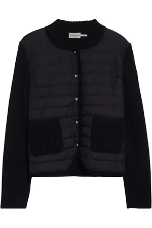 Moncler Quilted Down & Virgin Wool Knit Cardigan in at Nordstrom, Size X-Small