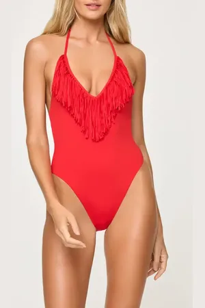 L*Space Deert Days Fringe One-Piece Swimsuit in at Nordstrom, Size X-Large