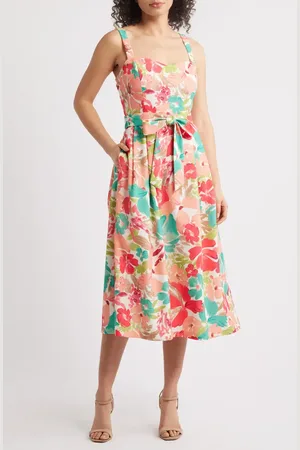 Julia Jordan Floral Belted Dress in at Nordstrom, Size 6