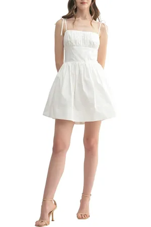 ALL IN FAVOR Tie Strap Corset Minidress in at Nordstrom, Size Medium