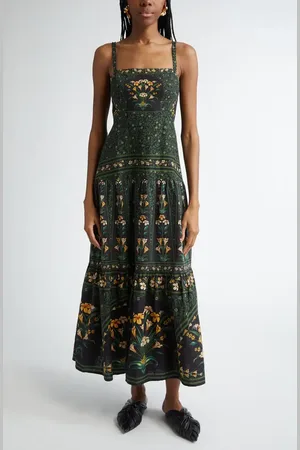 Farm Rio Flowers Arch Back Sleeveless Maxi Sundress in at Nordstrom, Size Small
