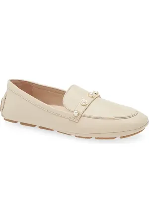 Stuart Weitzman Imitation Pearl Driving Loafer in at Nordstrom, Size 5.5
