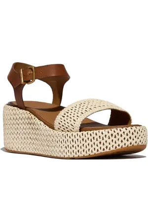 FitFlop PlatFForms Woven Ankle Strap Wedge Sandal in at Nordstrom, Size 7