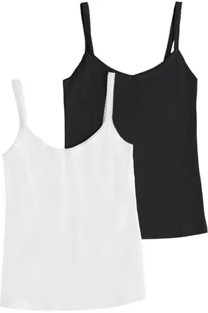 On Gossamer 2-Pack Cabana Cotton Reversible Camisoles in at Nordstrom, Size Small
