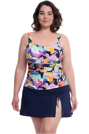 gottex Holi Full Figure Center Ruched Tankini Underwire Swim Top in at Nordstrom, Size 22W