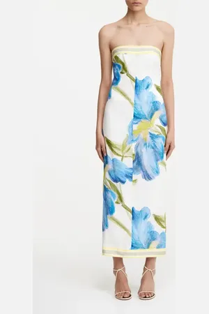 Significant Other Tess Floral Print Strapless Column Dress in at Nordstrom, Size 8 Us