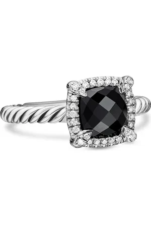 David Yurman Petite Chatelaine?? Pav?? Bezel Ring with Semiprecious Stone and Diamonds in at Nordstrom, Size 7