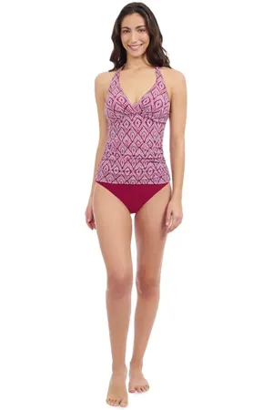 gottex Plume Halter Tankini in Brick White at Nordstrom, Size 16