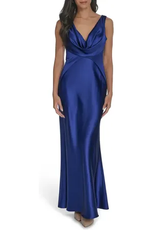 Vince Camuto Draped Neck Satin Gown in at Nordstrom, Size 14
