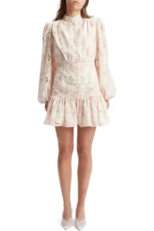 Bardot Hendry Floral Long Sleeve Minidress in at Nordstrom, Size 10