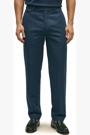 Brooks Brothers Flat Front Linen & Cotton Twill Chinos in at Nordstrom, Size 36 X 32