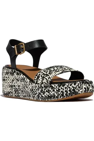 FitFlop PlatFForms Woven Ankle Strap Wedge Sandal in at Nordstrom, Size 5