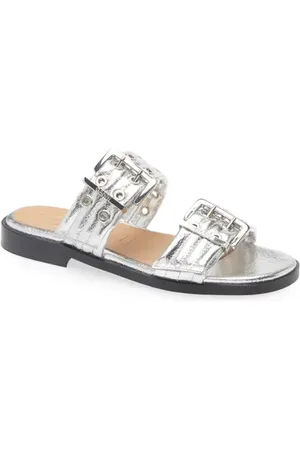 Ganni Buckle Slide Sandal in at Nordstrom, Size 9Us